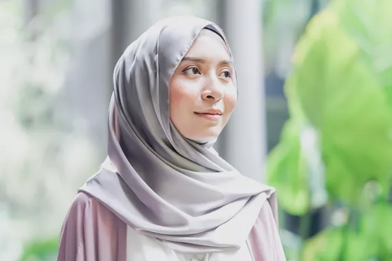 Woman with headscarf