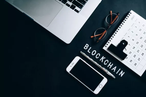 Moderner Arbeitsplatz Blockchain